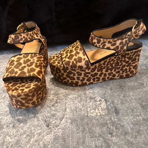 Salvatore Ferragamo Lucrezia Pony Hair Wedges - Picture 1 of 10